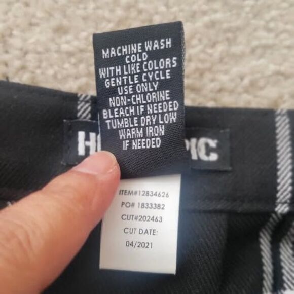 Hot Topic Black White Window Pane Stretch Pleated Mini SKIRT In LARGE - Picture 4 of 7